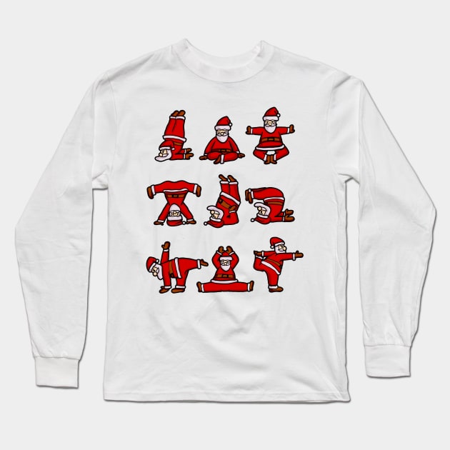 Yoga Christmas Sweatshirt Long Sleeve T-Shirt by KsuAnn